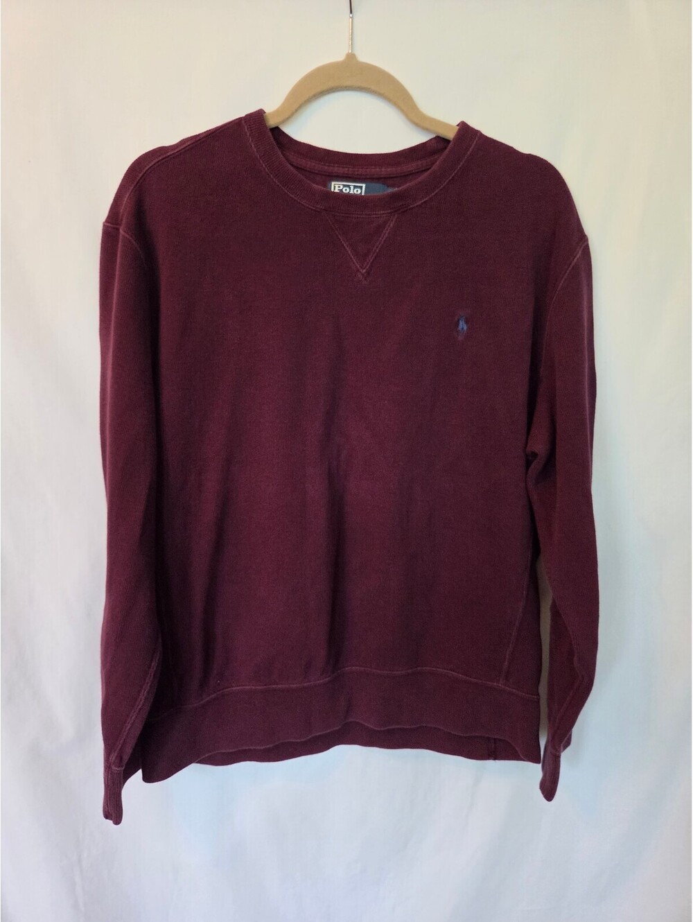 Polo by Ralph Lauren Men's Burgundy Crewneck Sweatshirt Size Large